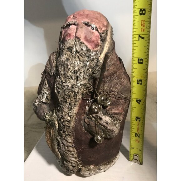 1995 Enesco Arlene Wobler Folk Art Woblers Woods Santa Figures Set of 2 - Picture 10 of 16